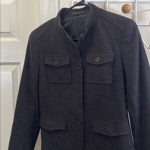 Theory - Wool Blend Button Down Jacket - Brown - 8